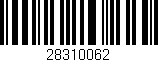 Código de barras (EAN, GTIN, SKU, ISBN): '28310062'