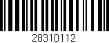 Código de barras (EAN, GTIN, SKU, ISBN): '28310112'