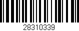 Código de barras (EAN, GTIN, SKU, ISBN): '28310339'