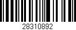 Código de barras (EAN, GTIN, SKU, ISBN): '28310892'