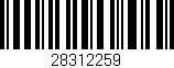 Código de barras (EAN, GTIN, SKU, ISBN): '28312259'