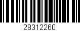 Código de barras (EAN, GTIN, SKU, ISBN): '28312260'