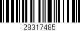 Código de barras (EAN, GTIN, SKU, ISBN): '28317485'