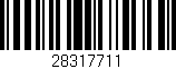 Código de barras (EAN, GTIN, SKU, ISBN): '28317711'