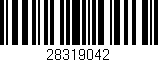 Código de barras (EAN, GTIN, SKU, ISBN): '28319042'