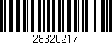 Código de barras (EAN, GTIN, SKU, ISBN): '28320217'