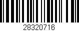 Código de barras (EAN, GTIN, SKU, ISBN): '28320716'