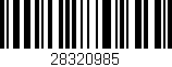 Código de barras (EAN, GTIN, SKU, ISBN): '28320985'