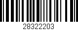 Código de barras (EAN, GTIN, SKU, ISBN): '28322203'