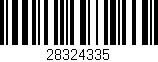 Código de barras (EAN, GTIN, SKU, ISBN): '28324335'