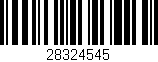 Código de barras (EAN, GTIN, SKU, ISBN): '28324545'