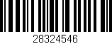 Código de barras (EAN, GTIN, SKU, ISBN): '28324546'