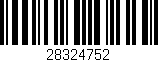 Código de barras (EAN, GTIN, SKU, ISBN): '28324752'