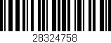 Código de barras (EAN, GTIN, SKU, ISBN): '28324758'