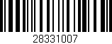 Código de barras (EAN, GTIN, SKU, ISBN): '28331007'