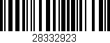 Código de barras (EAN, GTIN, SKU, ISBN): '28332923'