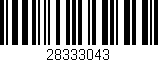 Código de barras (EAN, GTIN, SKU, ISBN): '28333043'
