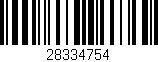 Código de barras (EAN, GTIN, SKU, ISBN): '28334754'