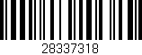 Código de barras (EAN, GTIN, SKU, ISBN): '28337318'
