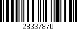 Código de barras (EAN, GTIN, SKU, ISBN): '28337870'