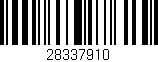 Código de barras (EAN, GTIN, SKU, ISBN): '28337910'