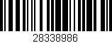 Código de barras (EAN, GTIN, SKU, ISBN): '28338986'