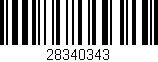 Código de barras (EAN, GTIN, SKU, ISBN): '28340343'