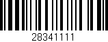 Código de barras (EAN, GTIN, SKU, ISBN): '28341111'