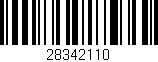 Código de barras (EAN, GTIN, SKU, ISBN): '28342110'