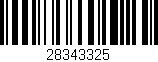 Código de barras (EAN, GTIN, SKU, ISBN): '28343325'