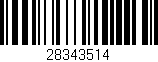 Código de barras (EAN, GTIN, SKU, ISBN): '28343514'