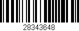 Código de barras (EAN, GTIN, SKU, ISBN): '28343648'
