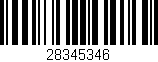 Código de barras (EAN, GTIN, SKU, ISBN): '28345346'