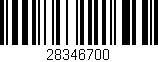 Código de barras (EAN, GTIN, SKU, ISBN): '28346700'