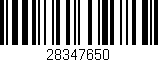 Código de barras (EAN, GTIN, SKU, ISBN): '28347650'