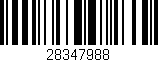Código de barras (EAN, GTIN, SKU, ISBN): '28347988'
