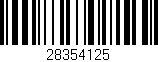 Código de barras (EAN, GTIN, SKU, ISBN): '28354125'