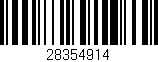 Código de barras (EAN, GTIN, SKU, ISBN): '28354914'