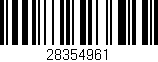 Código de barras (EAN, GTIN, SKU, ISBN): '28354961'
