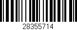 Código de barras (EAN, GTIN, SKU, ISBN): '28355714'