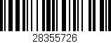 Código de barras (EAN, GTIN, SKU, ISBN): '28355726'