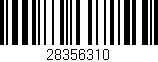 Código de barras (EAN, GTIN, SKU, ISBN): '28356310'
