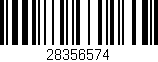 Código de barras (EAN, GTIN, SKU, ISBN): '28356574'