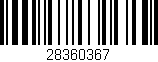 Código de barras (EAN, GTIN, SKU, ISBN): '28360367'