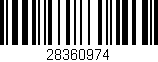 Código de barras (EAN, GTIN, SKU, ISBN): '28360974'