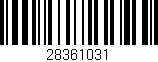 Código de barras (EAN, GTIN, SKU, ISBN): '28361031'