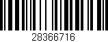 Código de barras (EAN, GTIN, SKU, ISBN): '28366716'