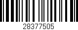 Código de barras (EAN, GTIN, SKU, ISBN): '28377505'