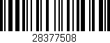 Código de barras (EAN, GTIN, SKU, ISBN): '28377508'