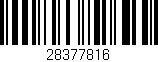 Código de barras (EAN, GTIN, SKU, ISBN): '28377816'